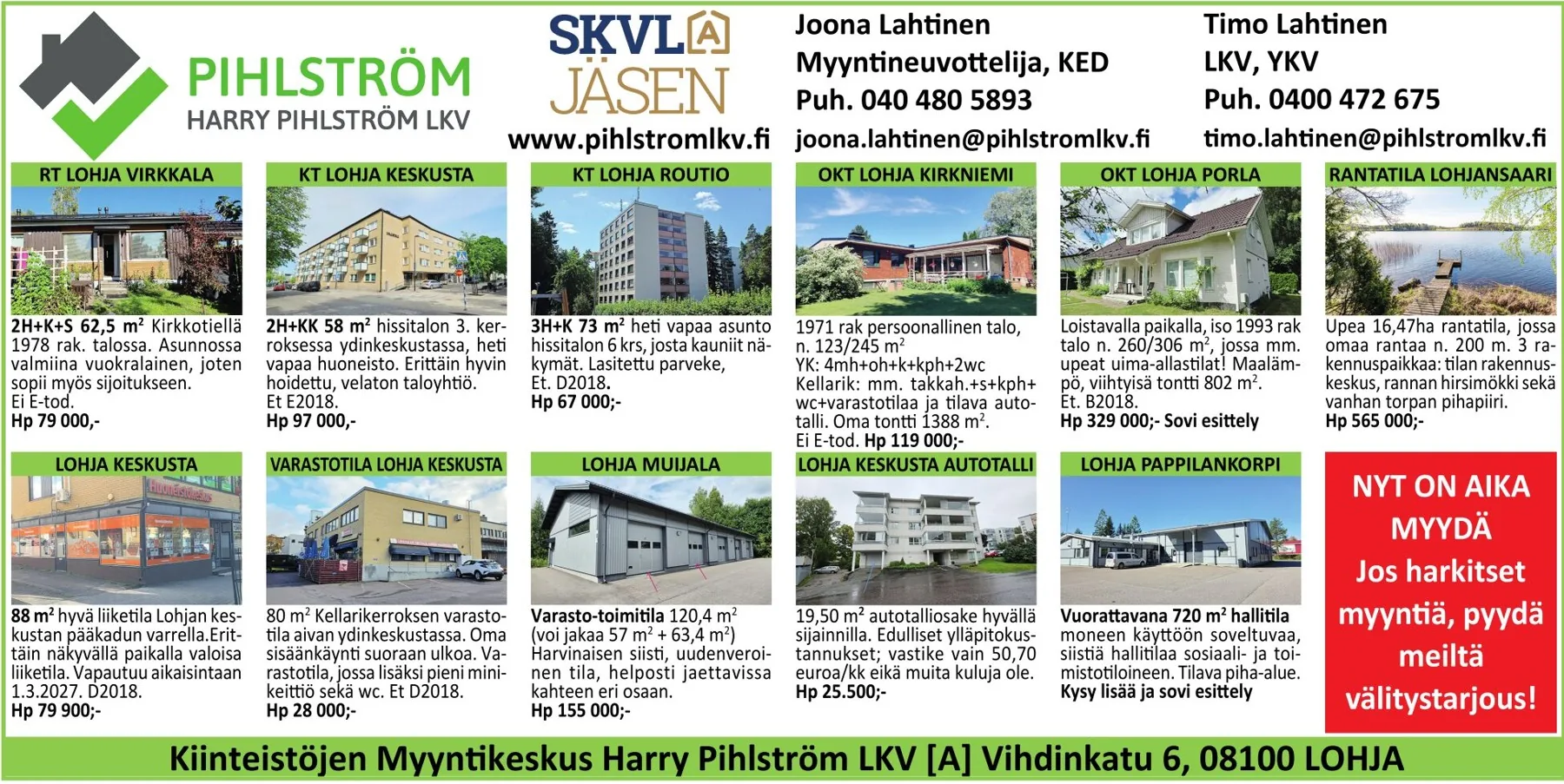Kiinteistöjen Myyntikeskus Harry Pihlström