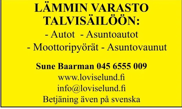 Lämmin varasto talvisäilöön