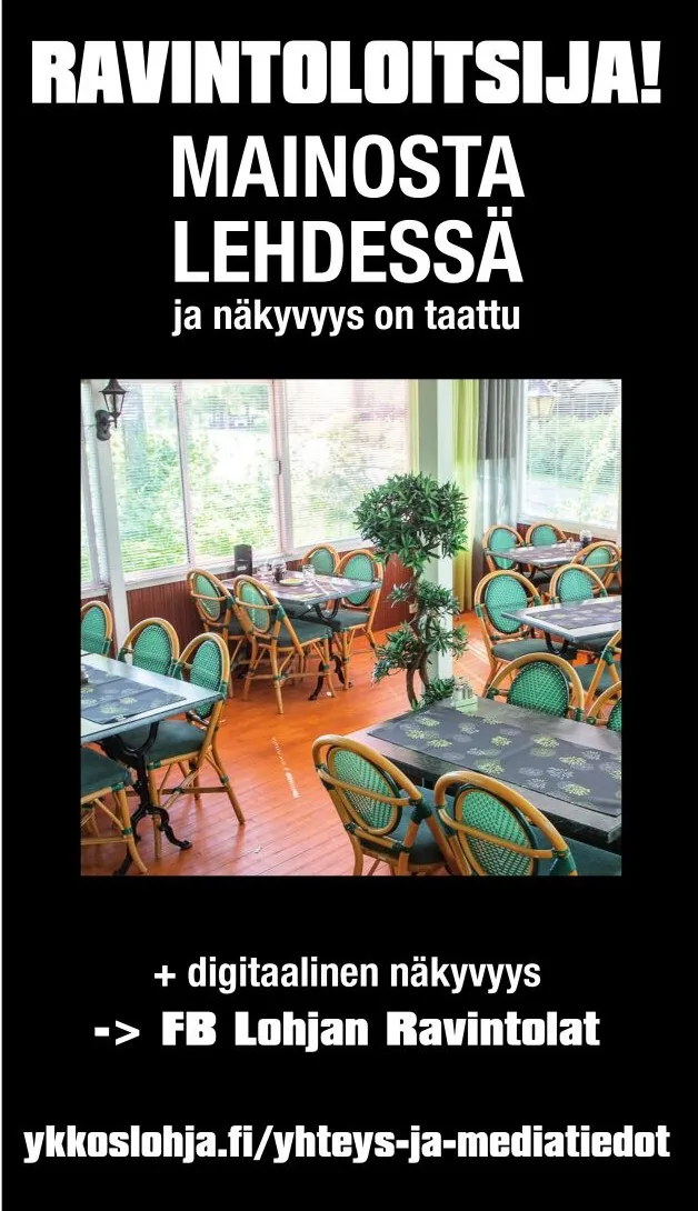 Ravintoloitsija – mainosta lehdessä
