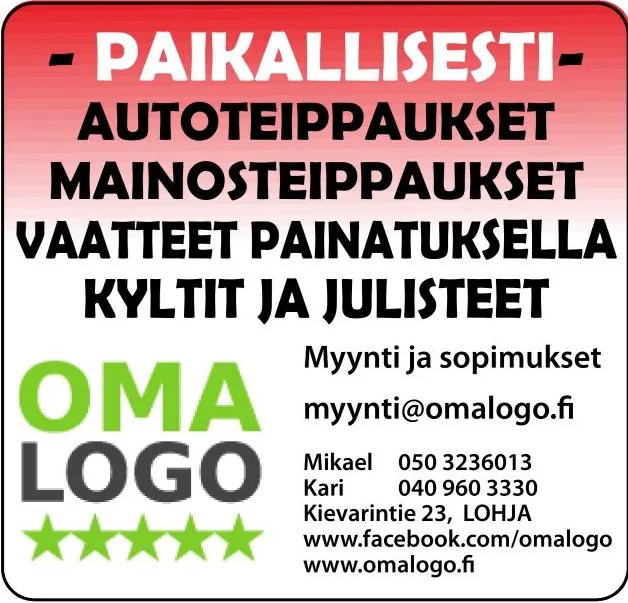 OmaLogo – paikalliset teippaukset