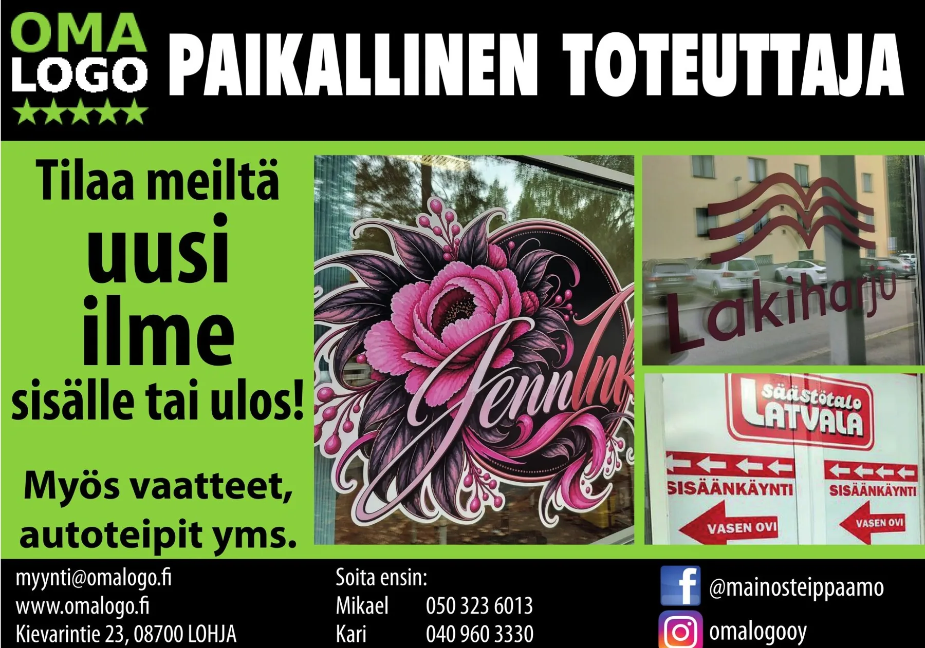 OmaLogo – mainosteippaukset