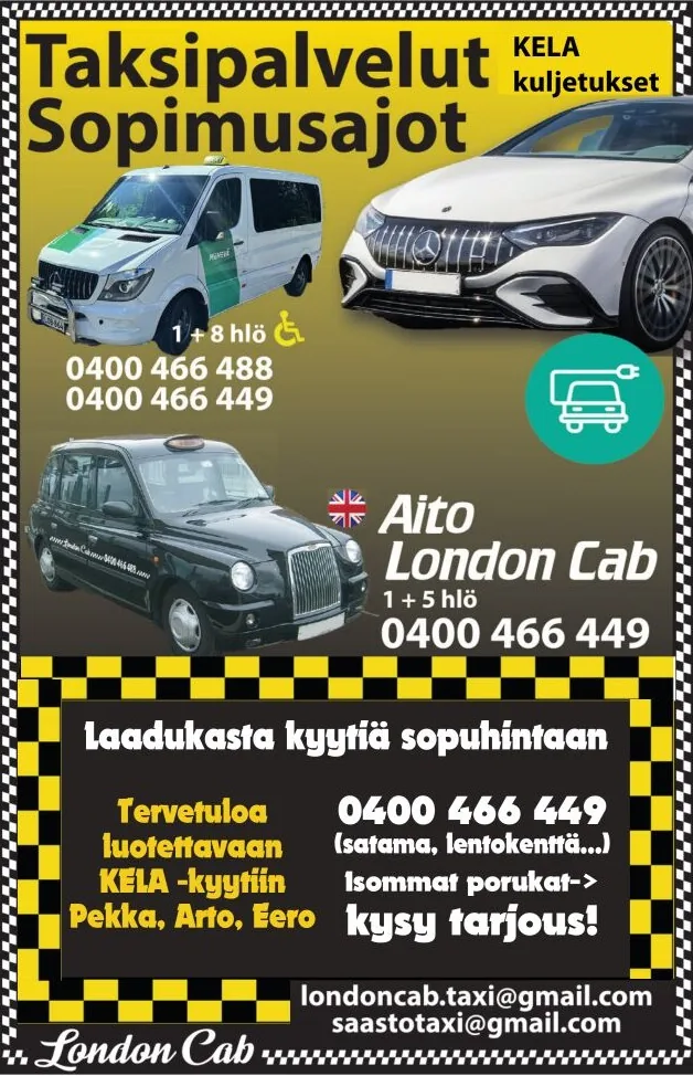 Taksipalvelut Sopimusajot