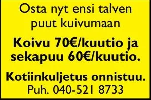 Polttopuut kotiinkuljetuksella