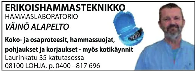 Väinö Alapelto – erikoishammasteknikko
