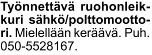 Ostetaan: työnnettävä ruohonleikkuri
