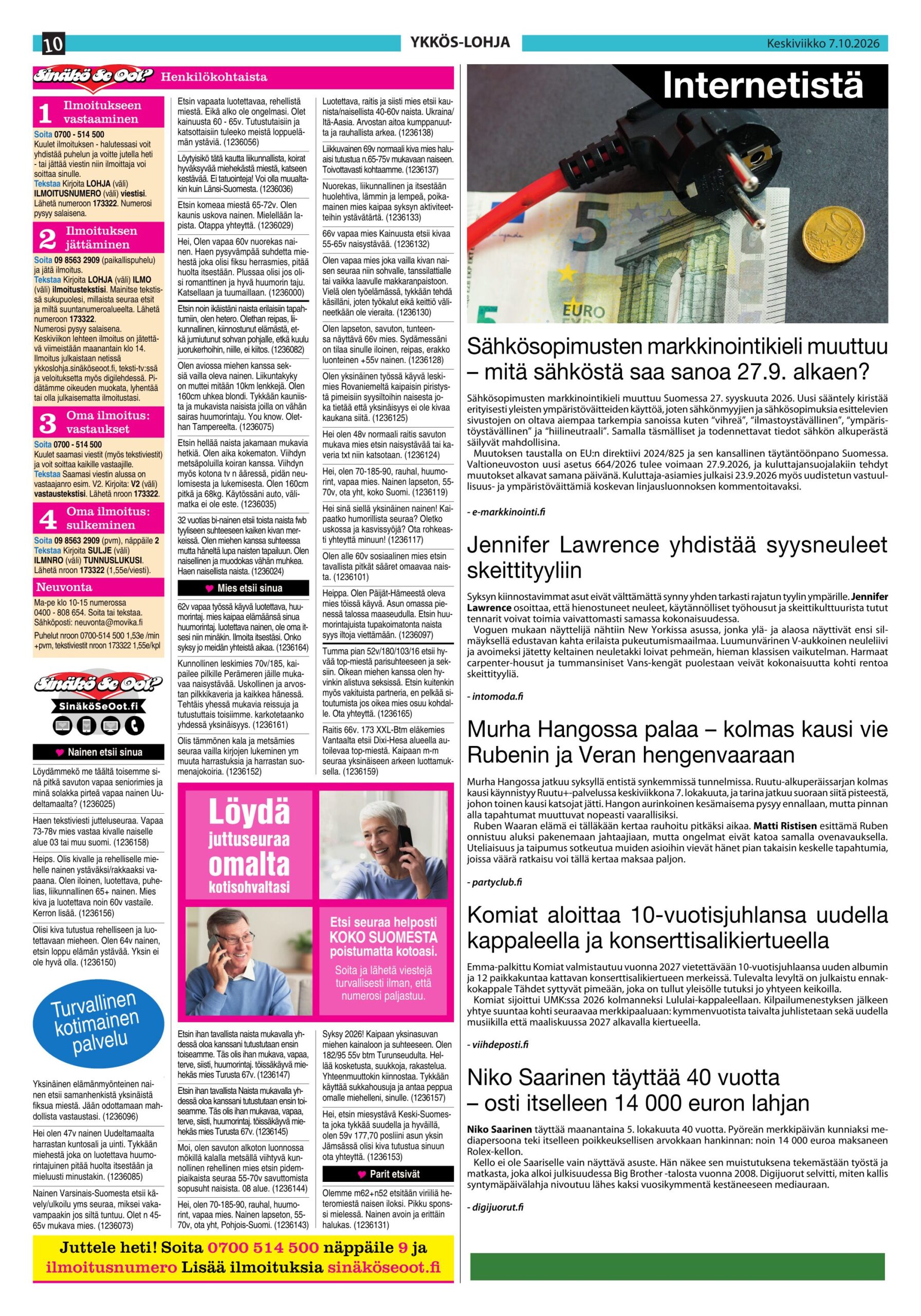 Sinäkö se oot – löydä juttuseuraa