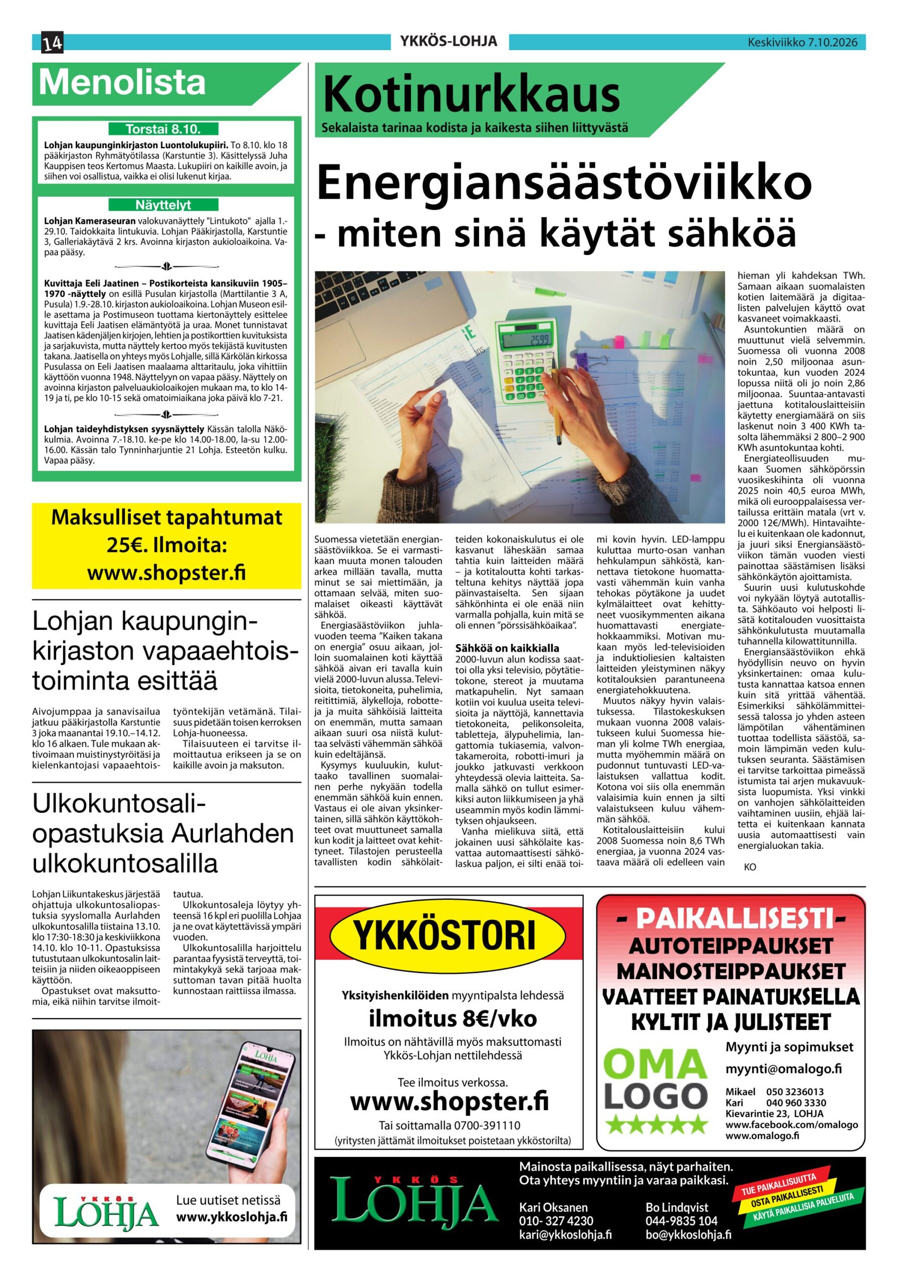 Shopster.fi – maksulliset tapahtumat