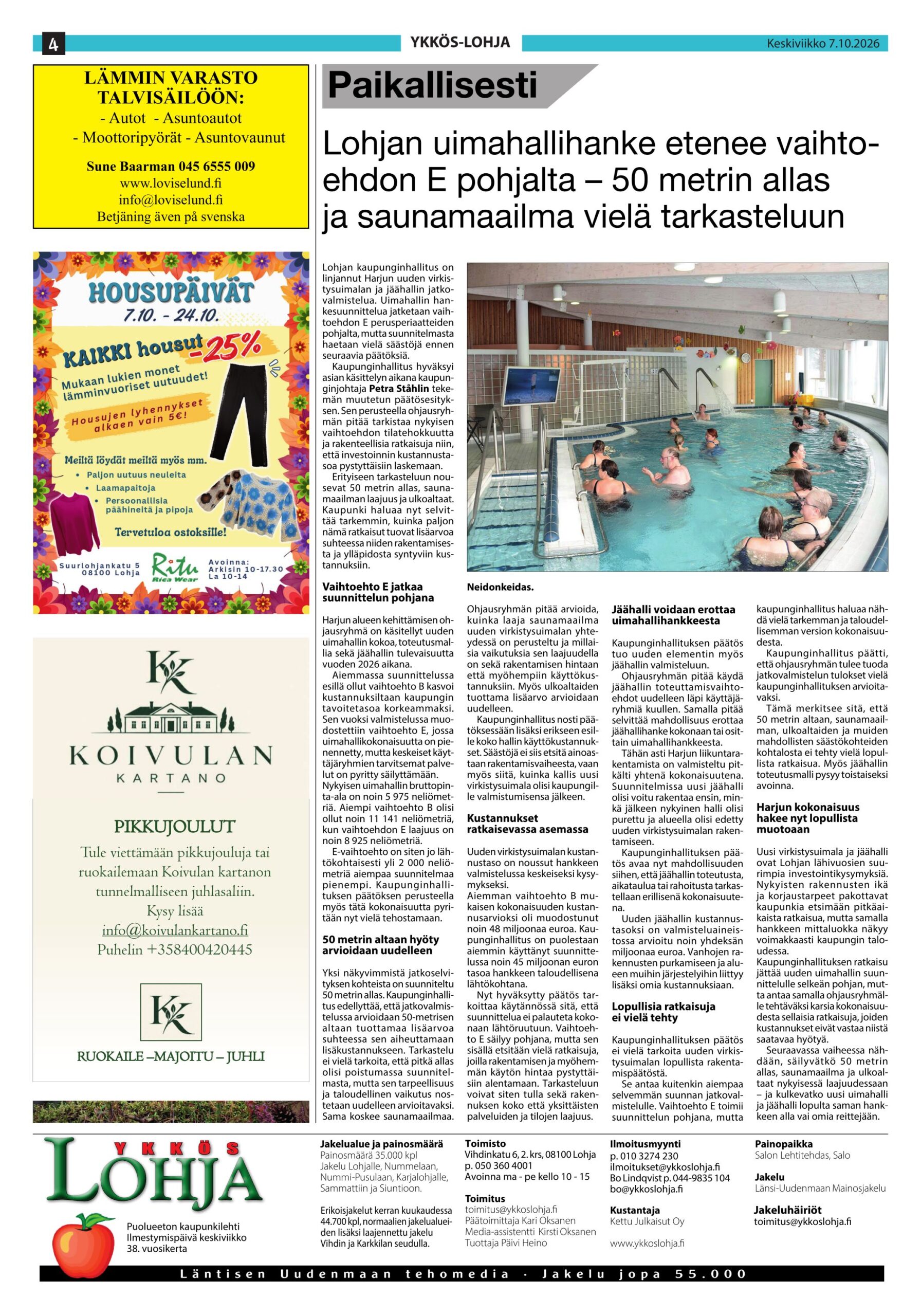 Lämmin varasto talvisäilöön