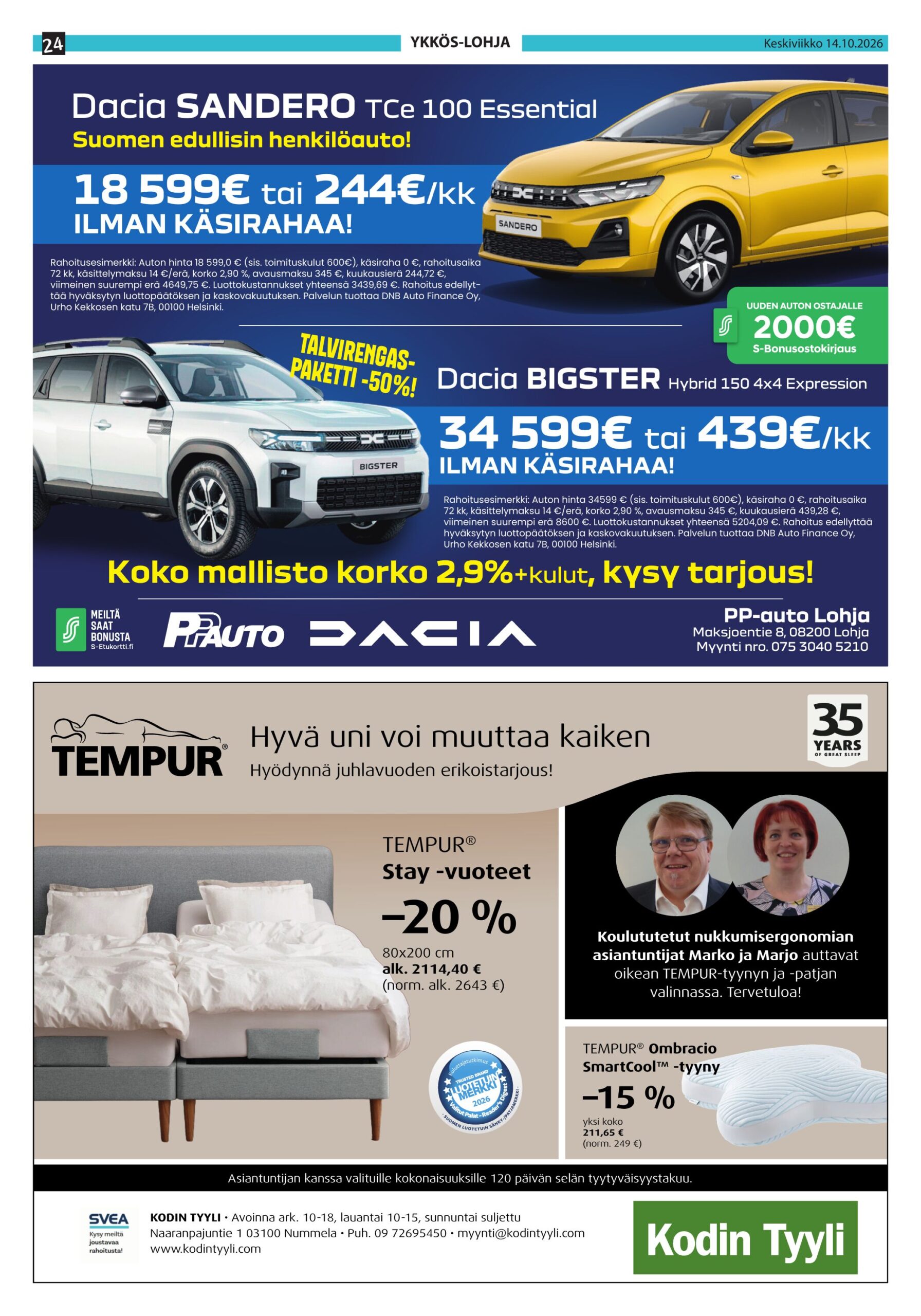 PP-Auto Lohja – Dacia