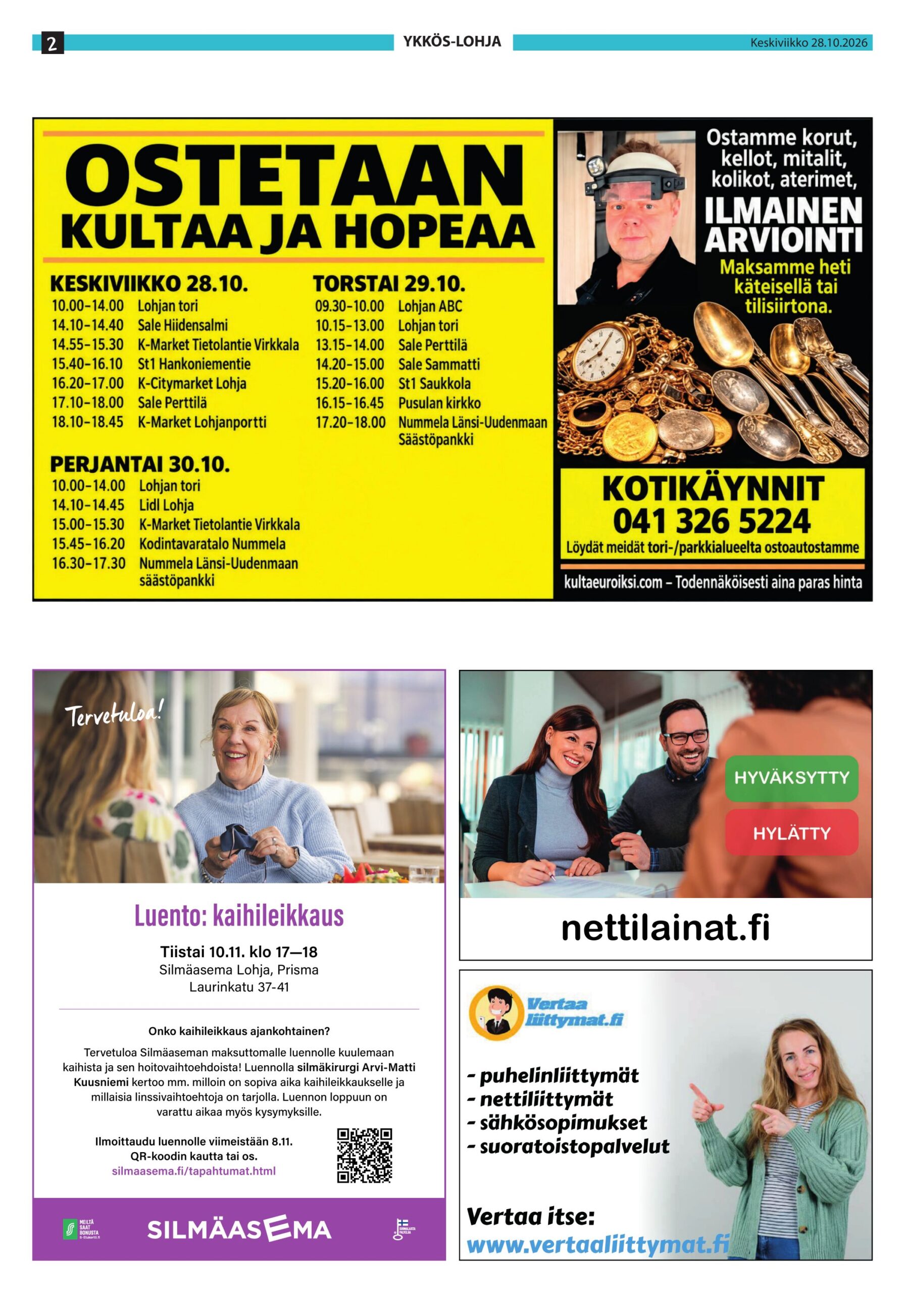 Kultaeuroiksi.com – ostetaan kultaa ja hopeaa