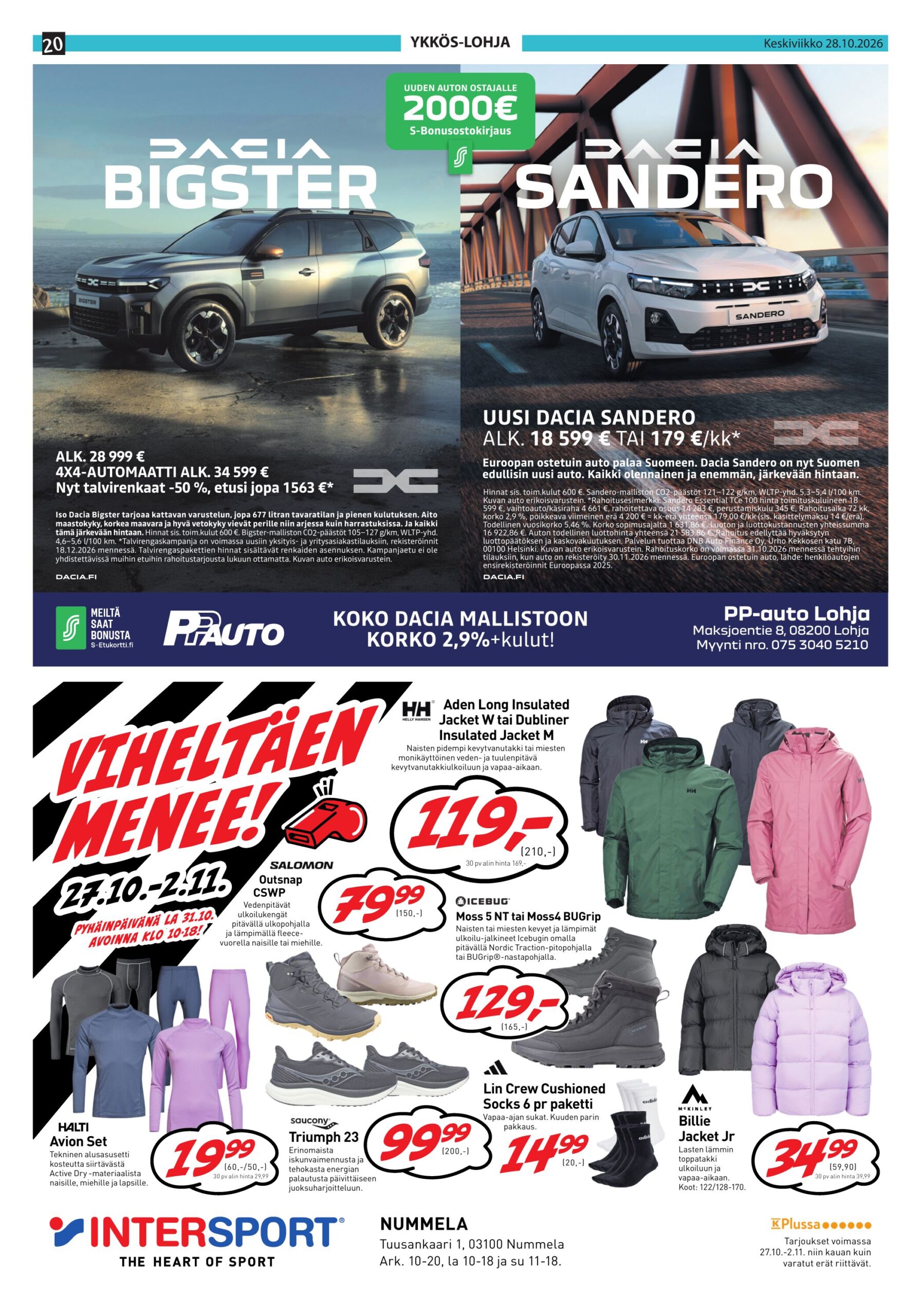 PP-Auto Lohja – Dacia Bigster ja Sandero